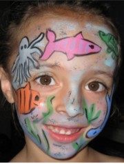 Let's Gogh Art Face Painting Glitter Tattoo